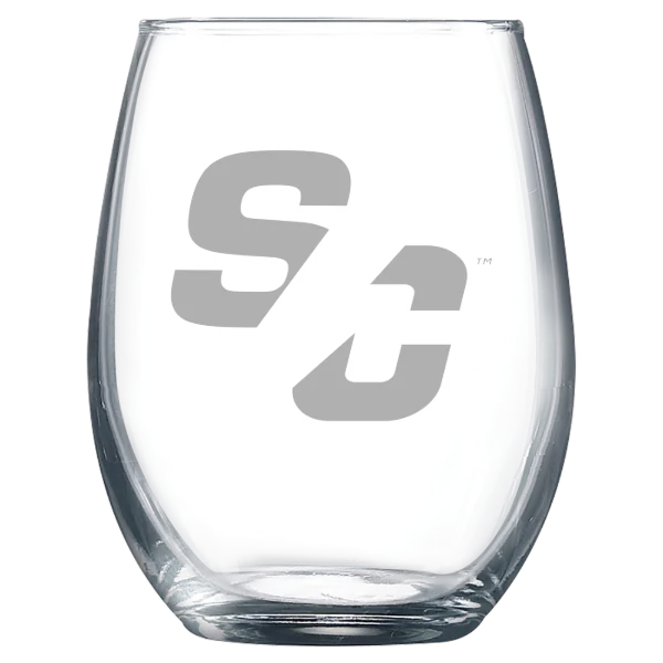Simpson College Polar Camel 9 oz. Stemless Wine Glass