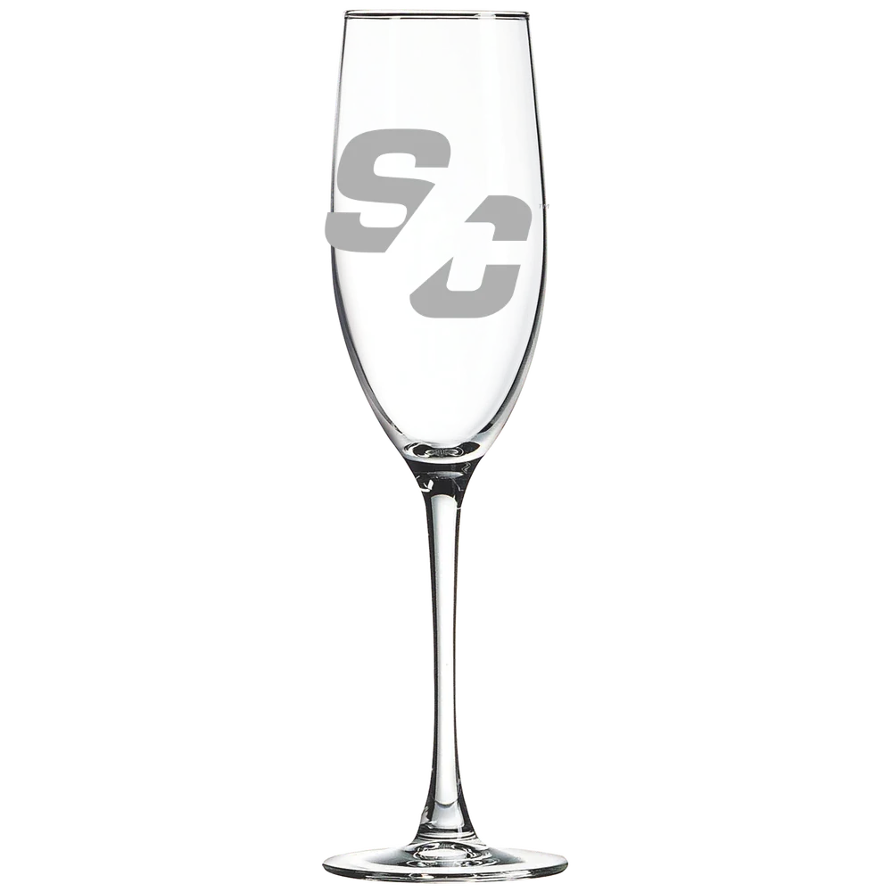 Simpson College Polar Camel 8 oz. Champagne Flute