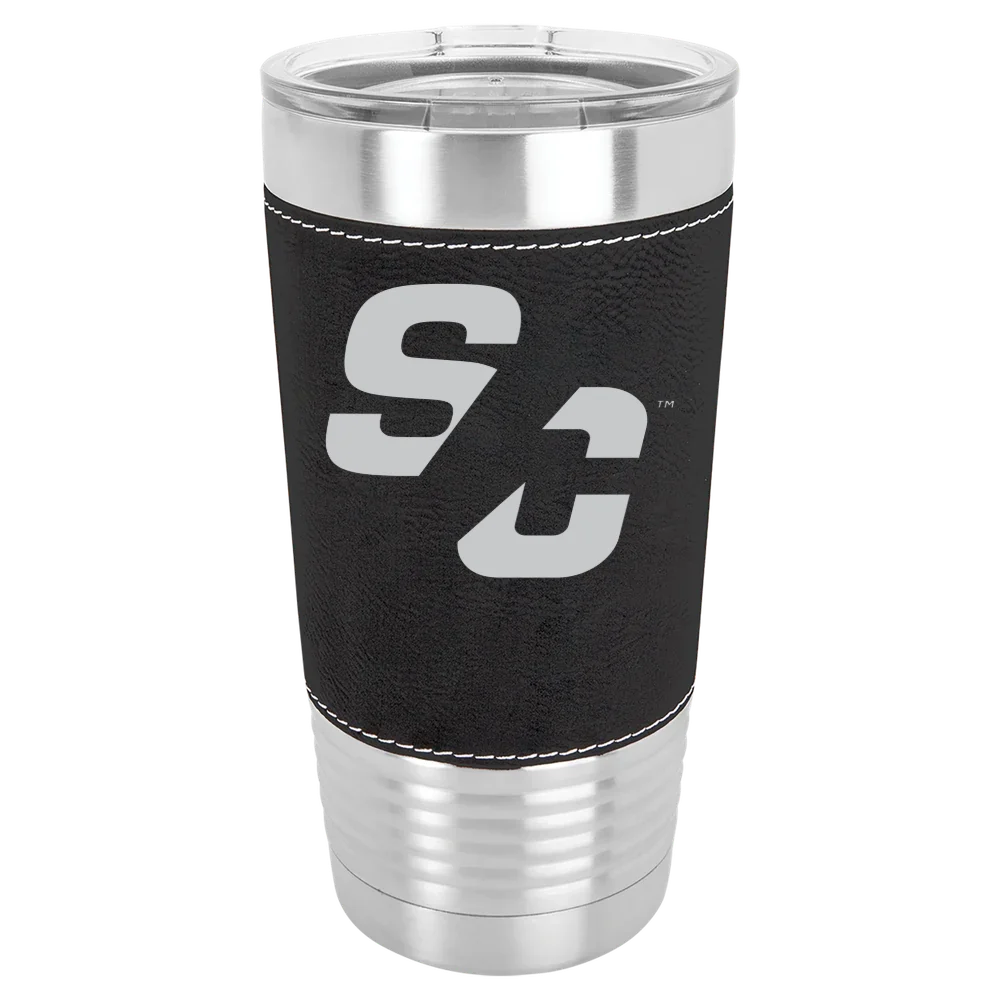 Simpson College Polar Camel 20 oz. Leatherette Grip Tumbler with Standard Lid