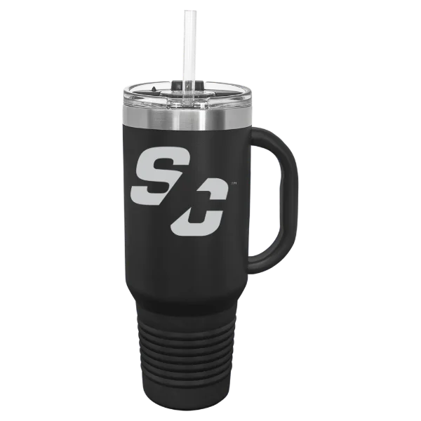 Simpson College Polar Camel 40 oz. Travel Mug with Snap Lid & Straw