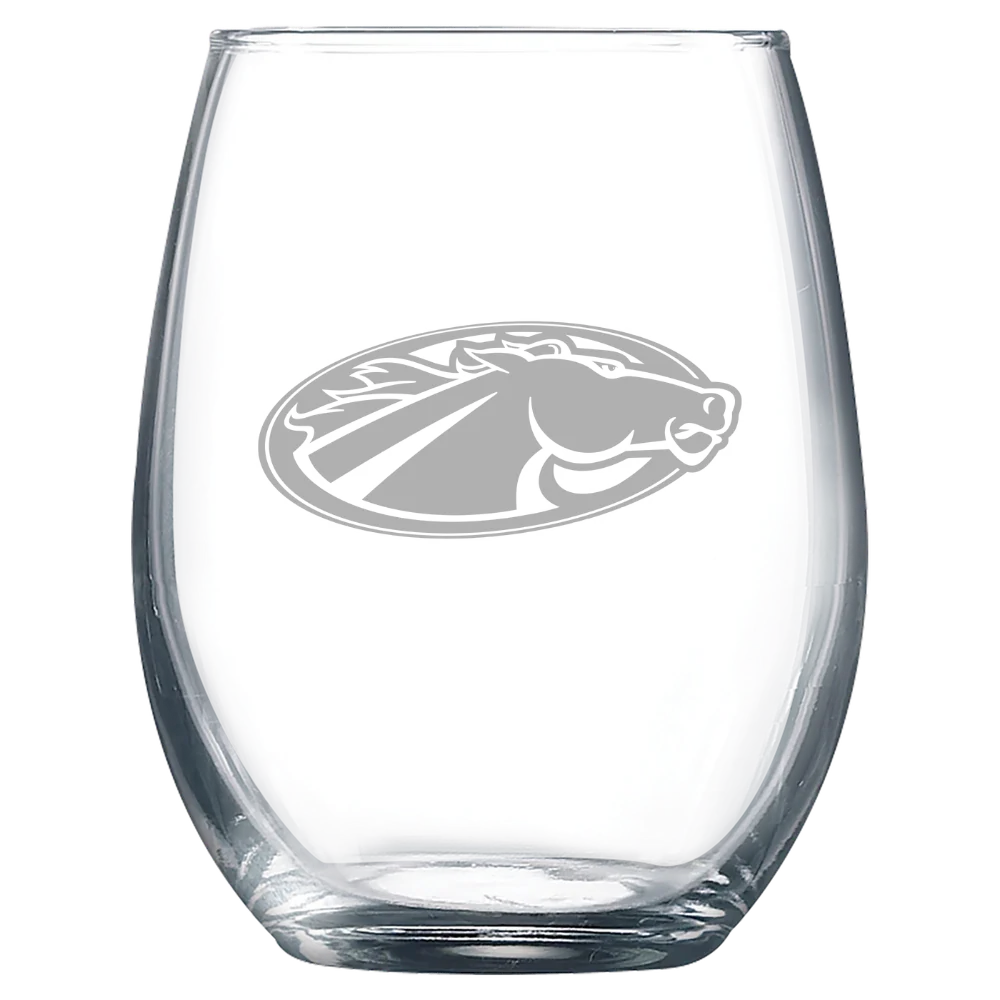 Skidmore College Polar Camel 9 oz. Stemless Wine Glass