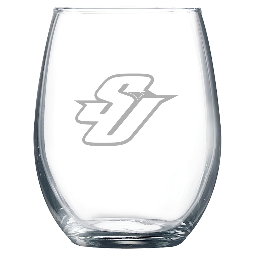 Spalding University Polar Camel 9 oz. Stemless Wine Glass