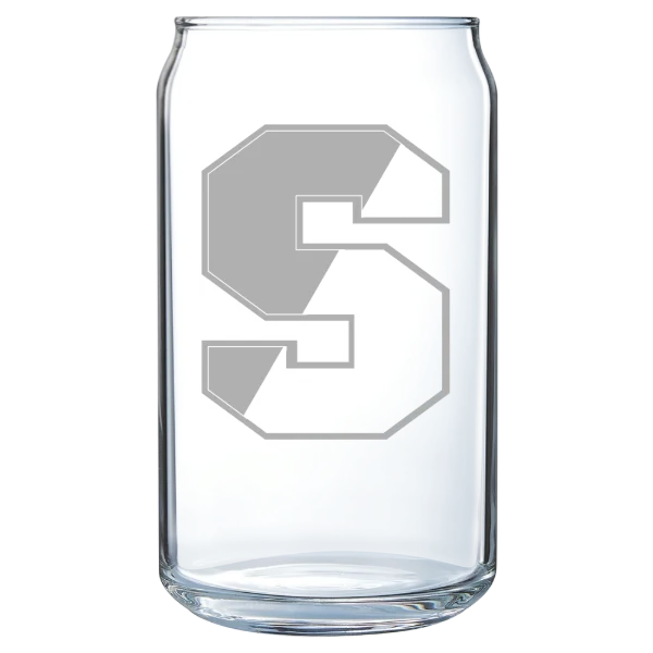 Springfield College Polar Camel 16 oz. Can Glass