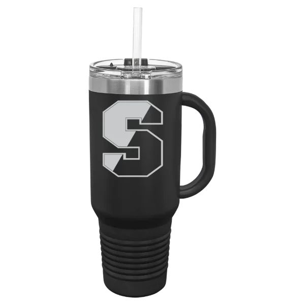 Springfield College Polar Camel 40 oz. Travel Mug with Snap Lid & Straw