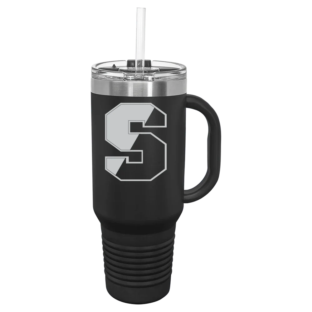 Springfield College Polar Camel 40 oz. Travel Mug with Snap Lid & Straw