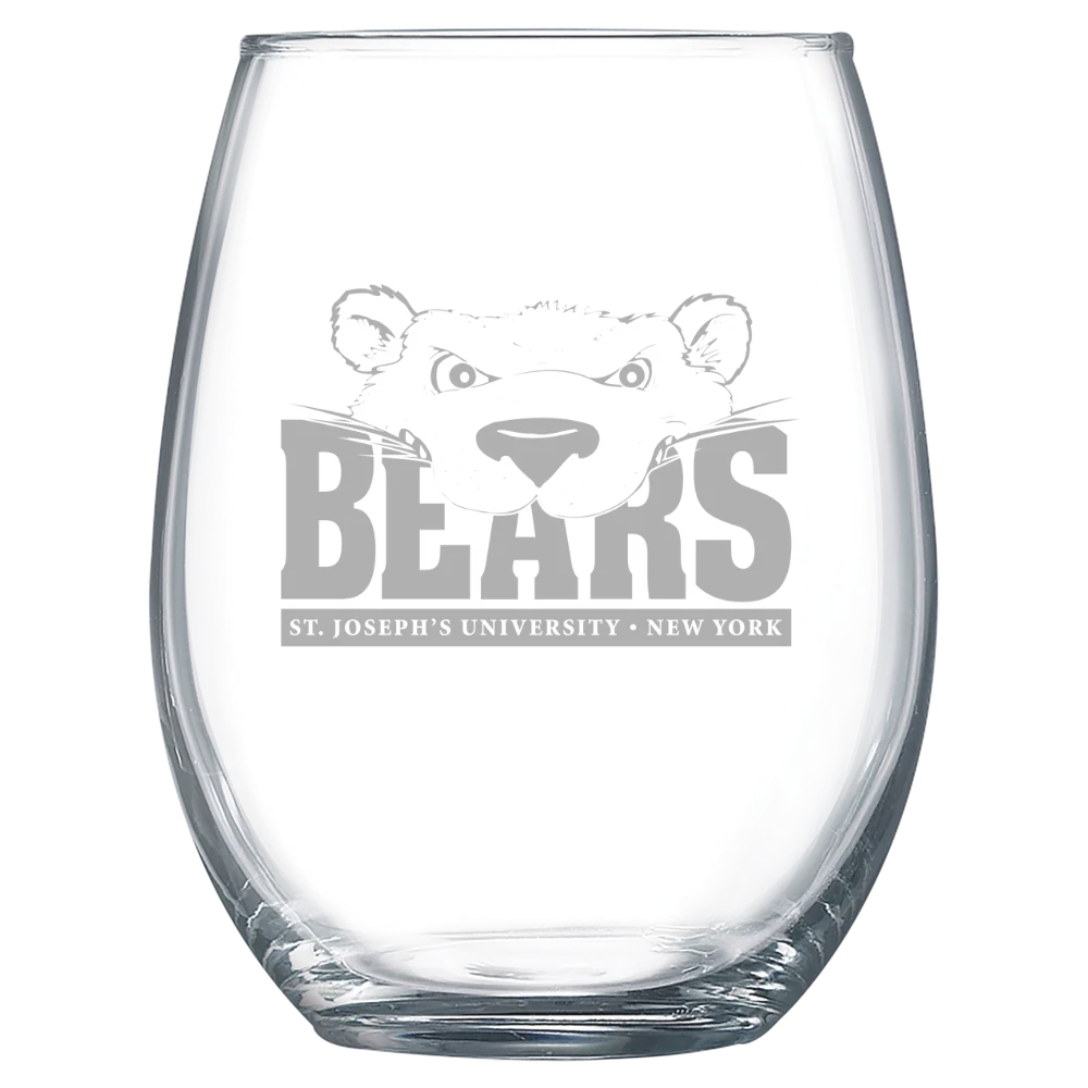 St. Joseph's University NY (Brooklyn) Polar Camel 15 oz. Stemless Wine Glass