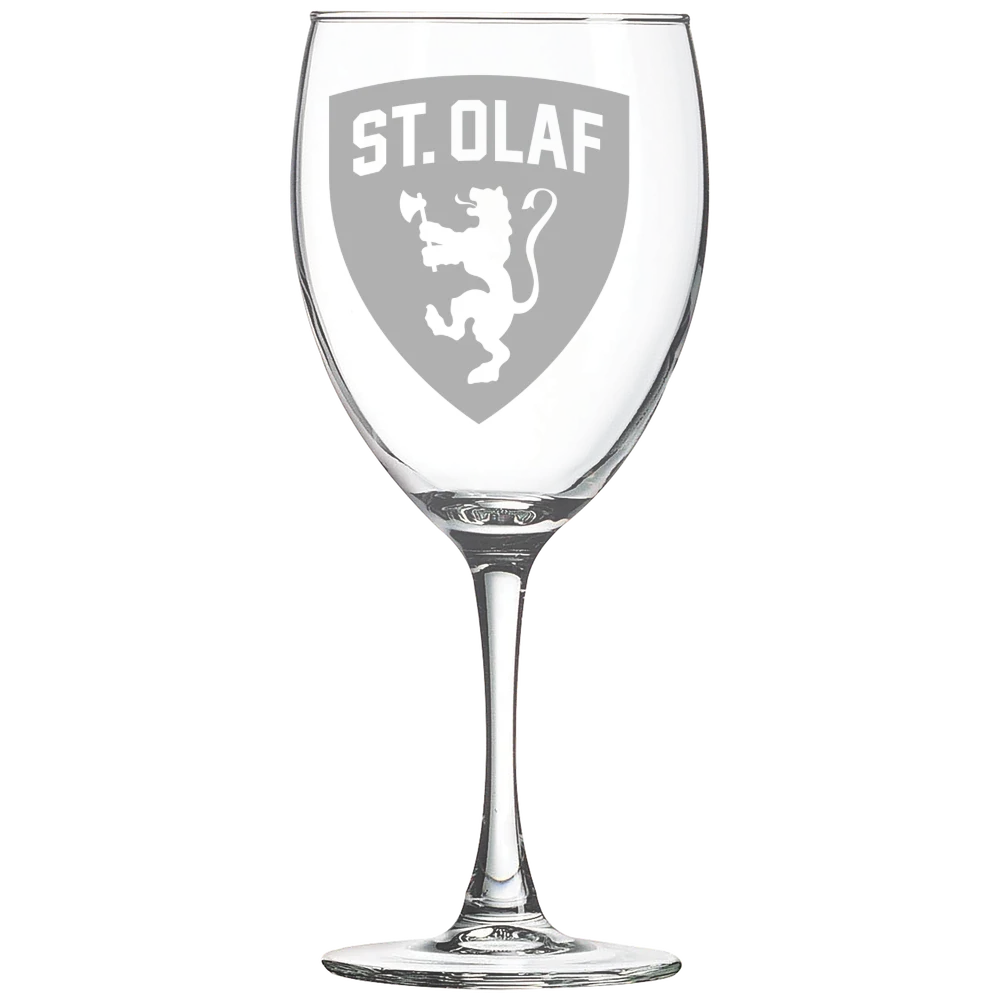 St. Olaf College Polar Camel 10 1/2 oz. Wine Glass
