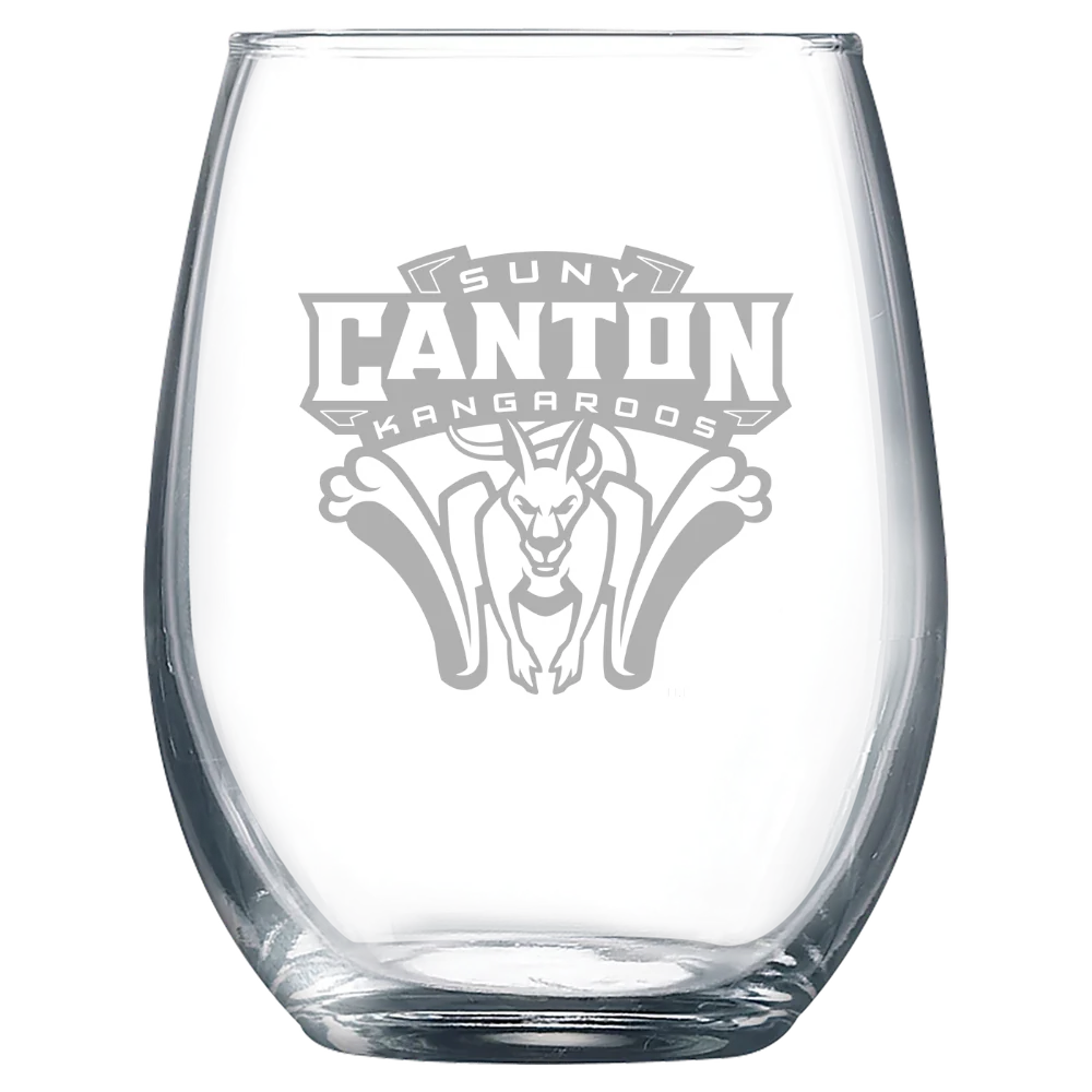 State University of New York at Canton Polar Camel 9 oz. Stemless Wine Glass