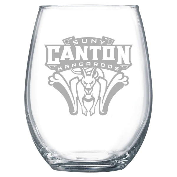 State University of New York at Canton Polar Camel 15 oz. Stemless Wine Glass