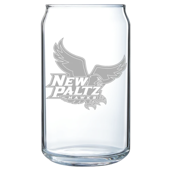 State University of New York at New Paltz Polar Camel 16 oz. Can Glass