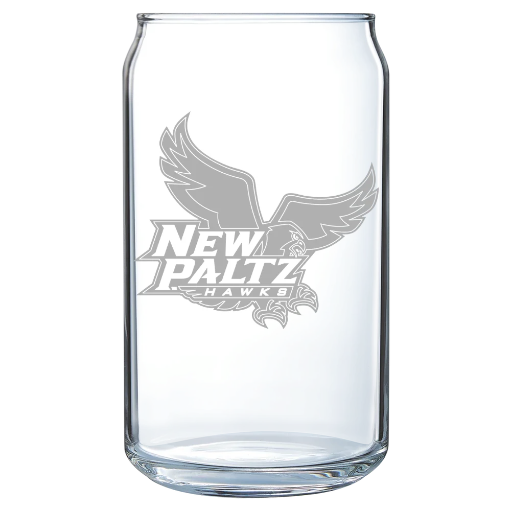 State University of New York at New Paltz Polar Camel 16 oz. Can Glass