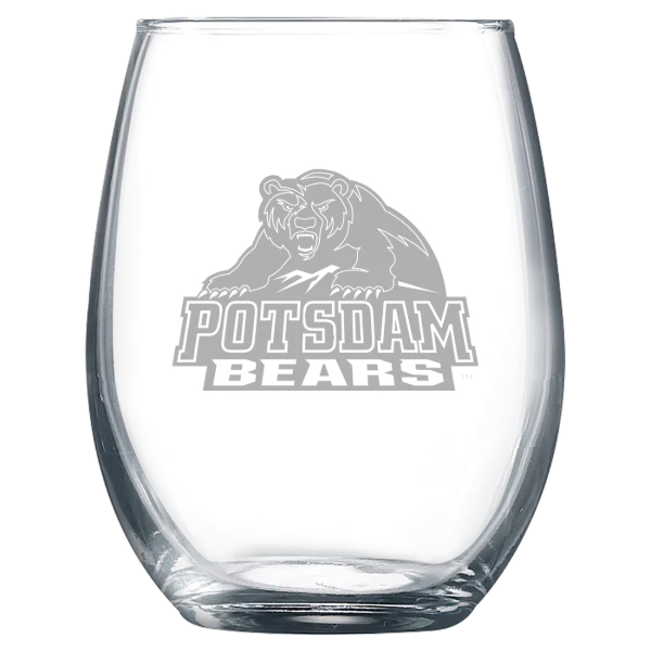 State University of New York at Potsdam Polar Camel 9 oz. Stemless Wine Glass