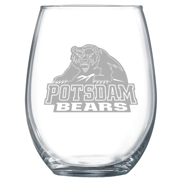 State University of New York at Potsdam Polar Camel 15 oz. Stemless Wine Glass