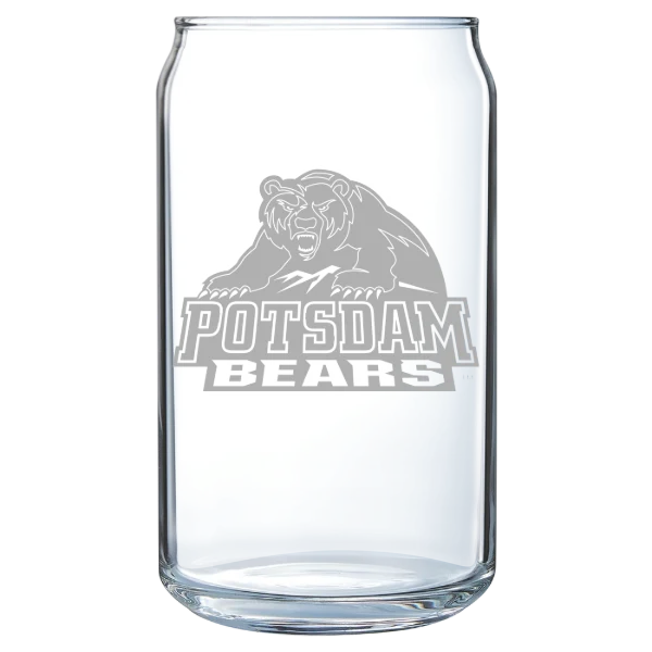 State University of New York at Potsdam Polar Camel 16 oz. Can Glass
