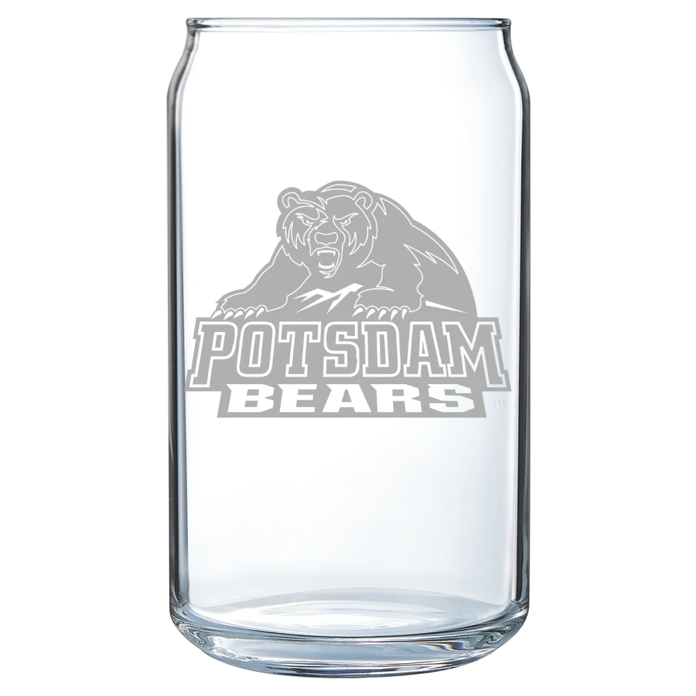 State University of New York at Potsdam Polar Camel 16 oz. Can Glass