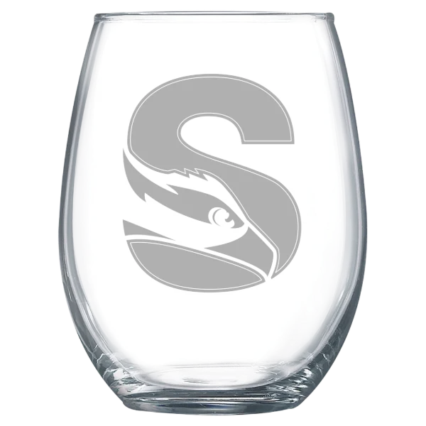 Stockton University Polar Camel 15 oz. Stemless Wine Glass