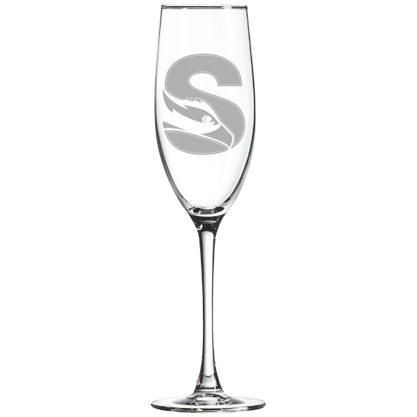 Stockton University Polar Camel 8 oz. Champagne Flute
