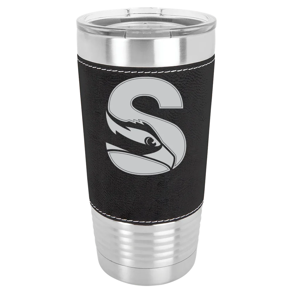 Stockton University Polar Camel 20 oz. Leatherette Grip Tumbler with Standard Lid