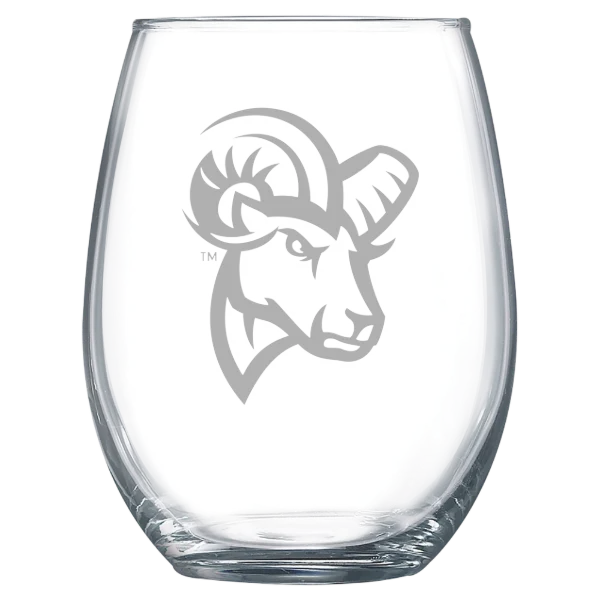 Suffolk University Polar Camel 15 oz. Stemless Wine Glass