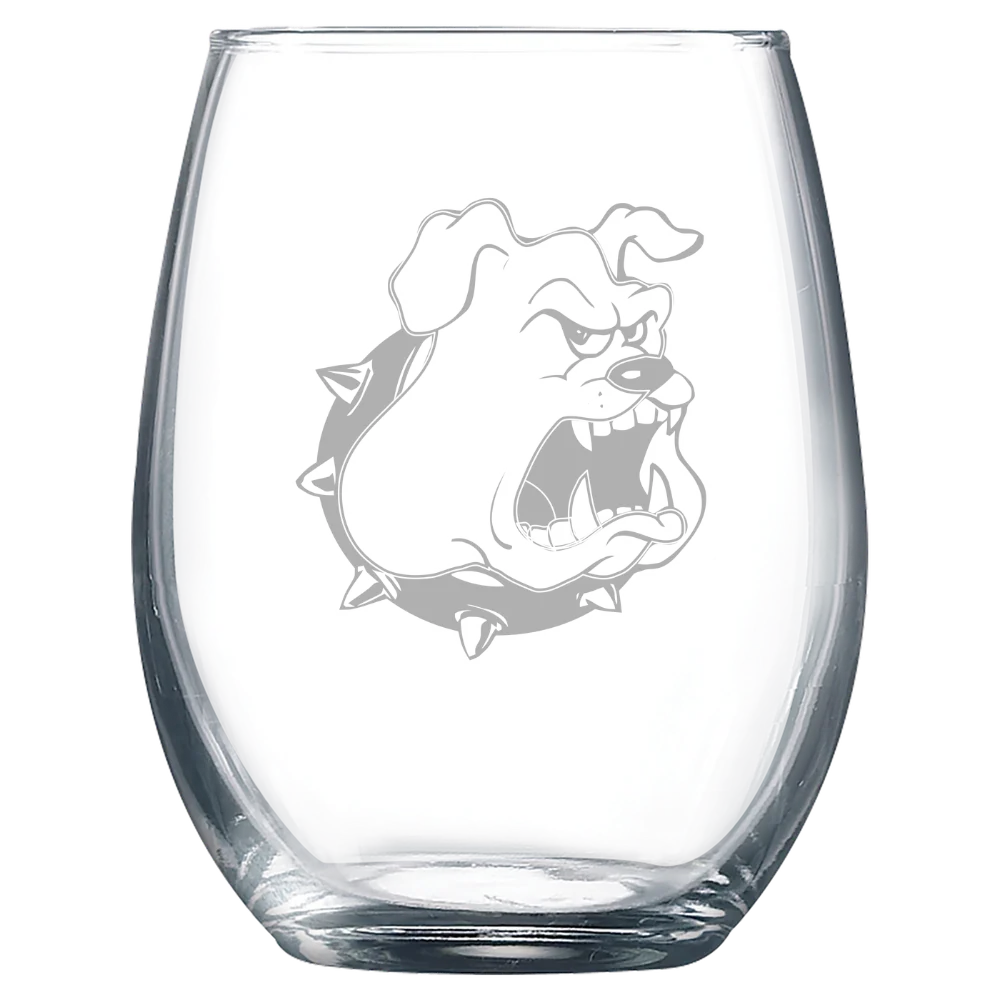 Texas Lutheran University Polar Camel 9 oz. Stemless Wine Glass