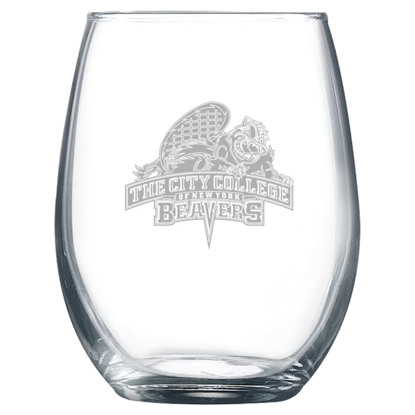 The City College of New York Polar Camel 9 oz. Stemless Wine Glass