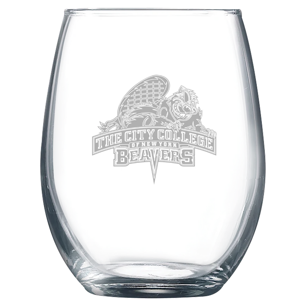 The City College of New York Polar Camel 9 oz. Stemless Wine Glass