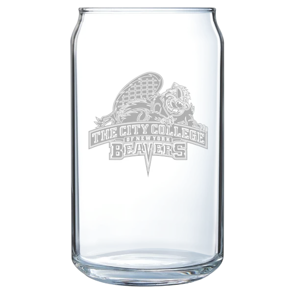 The City College of New York Polar Camel 16 oz. Can Glass