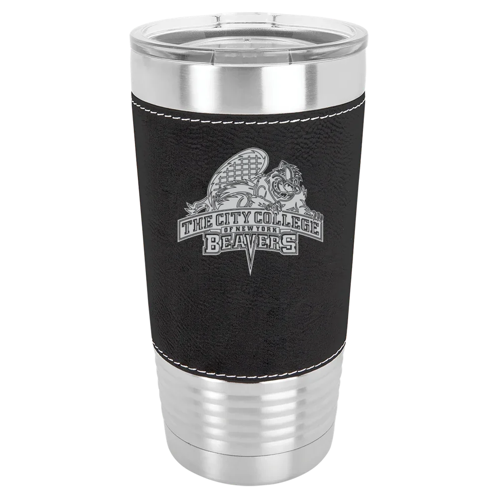 The City College of New York Polar Camel 20 oz. Leatherette Grip Tumbler with Standard Lid