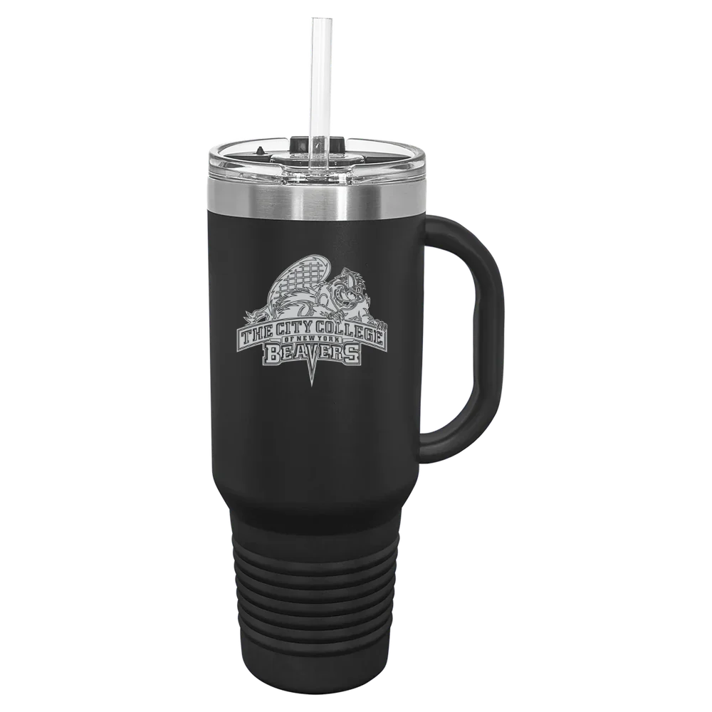 The City College of New York Polar Camel 40 oz. Travel Mug with Snap Lid & Straw