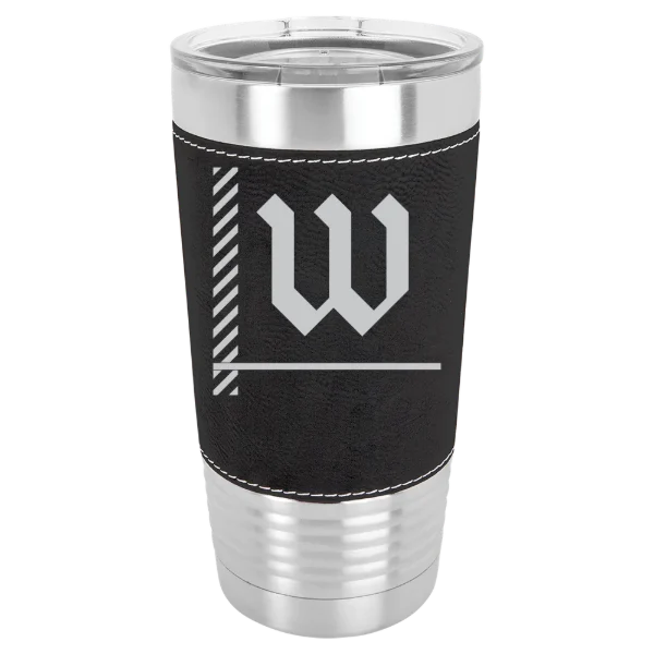 The College of Wooster Polar Camel 20 oz. Leatherette Grip Tumbler with Standard Lid