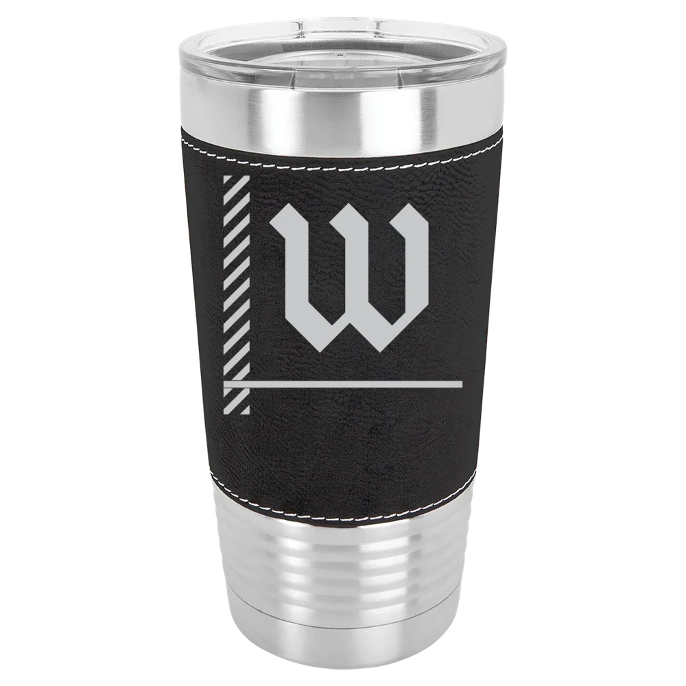 The College of Wooster Polar Camel 20 oz. Leatherette Grip Tumbler with Standard Lid