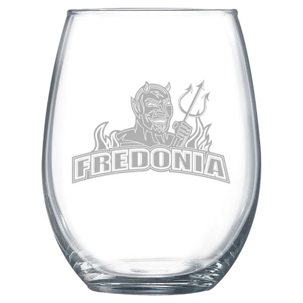 The State University of New York at Fredonia Polar Camel 15 oz. Stemless Wine Glass