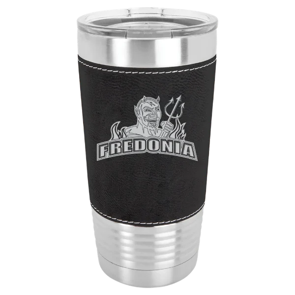 The State University of New York at Fredonia Polar Camel 20 oz. Leatherette Grip Tumbler with Standard Lid