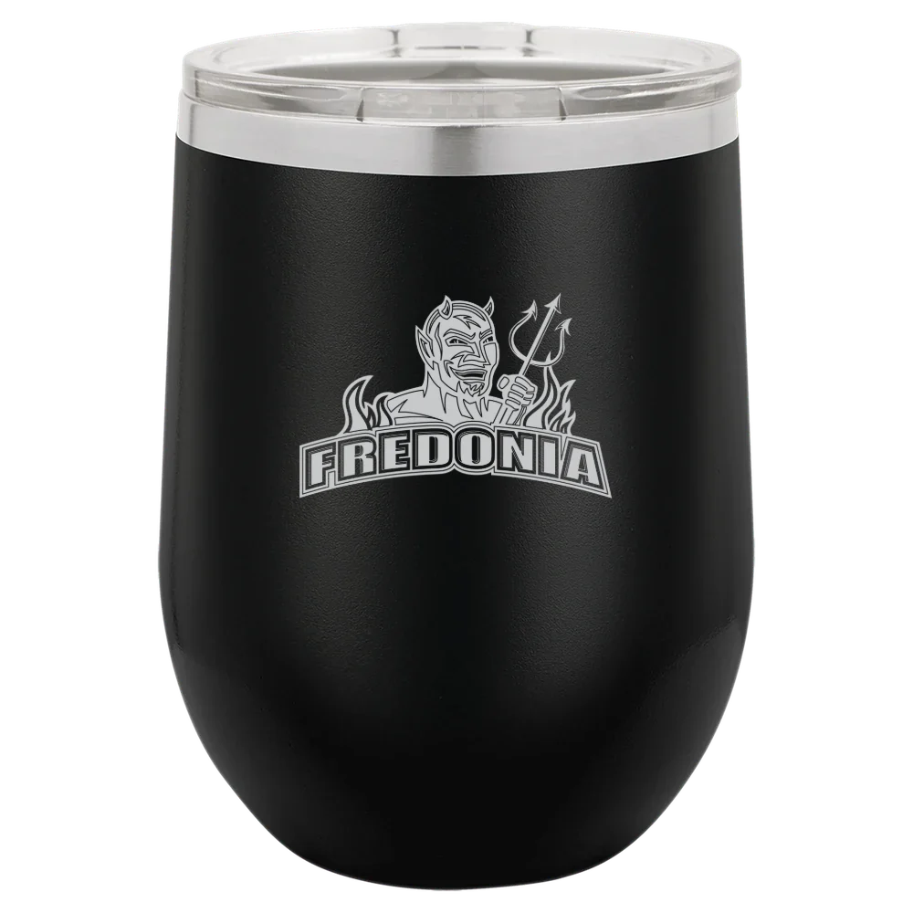The State University of New York at Fredonia Polar Camel 12 oz. Stemless Wine Tumbler