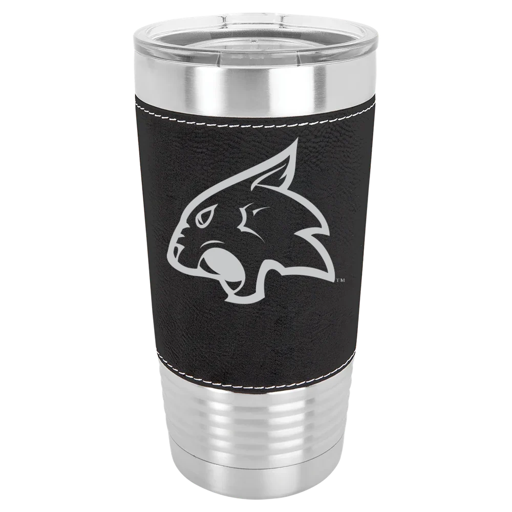 Thiel College Polar Camel 20 oz. Leatherette Grip Tumbler with Standard Lid
