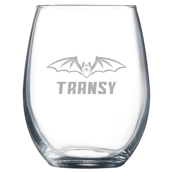 Transylvania University Polar Camel 9 oz. Stemless Wine Glass