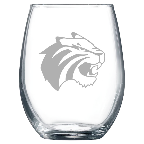 Trinity University (Texas) Polar Camel 9 oz. Stemless Wine Glass
