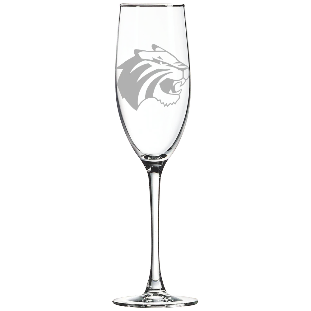 Trinity University (Texas) Polar Camel 8 oz. Champagne Flute