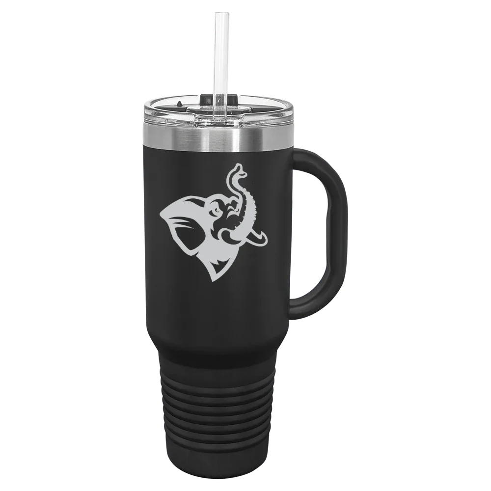 Tufts University Polar Camel 40 oz. Travel Mug with Snap Lid & Straw