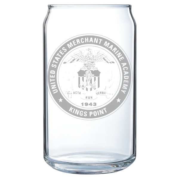 U.S. Merchant Marine Academy Polar Camel 16 oz. Can Glass