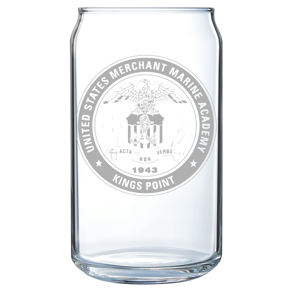 U.S. Merchant Marine Academy Polar Camel 16 oz. Can Glass