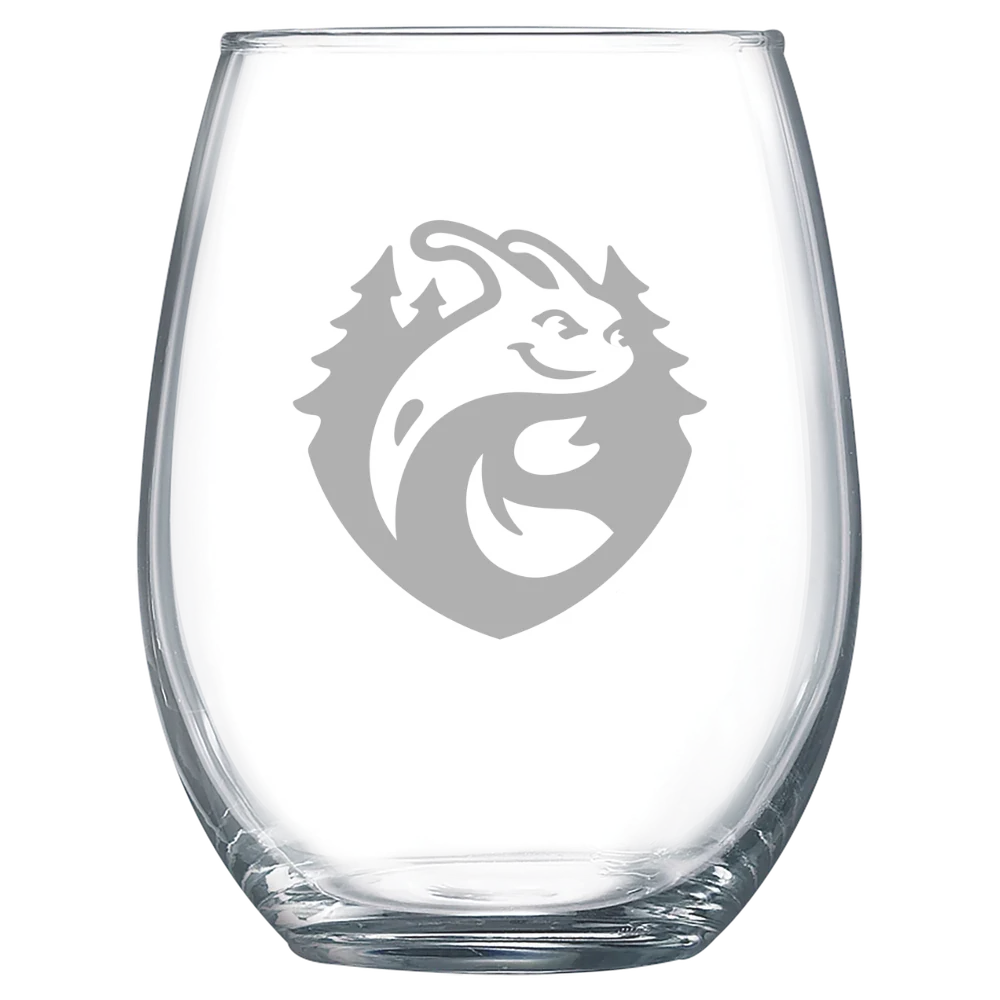 University of California, Santa Cruz Polar Camel 15 oz. Stemless Wine Glass