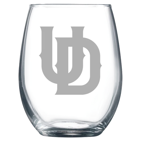 University of Dallas Polar Camel 9 oz. Stemless Wine Glass