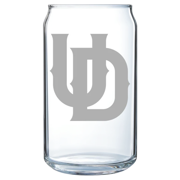 University of Dallas Polar Camel 16 oz. Can Glass