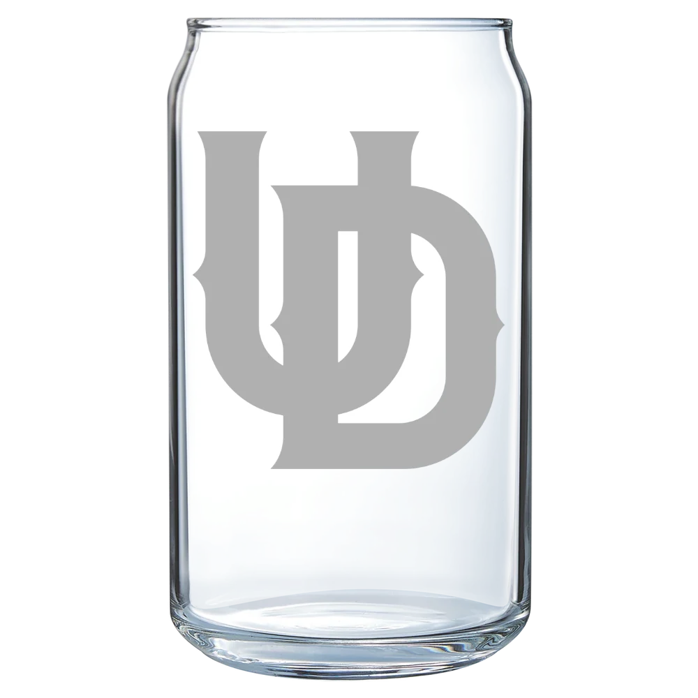 University of Dallas Polar Camel 16 oz. Can Glass