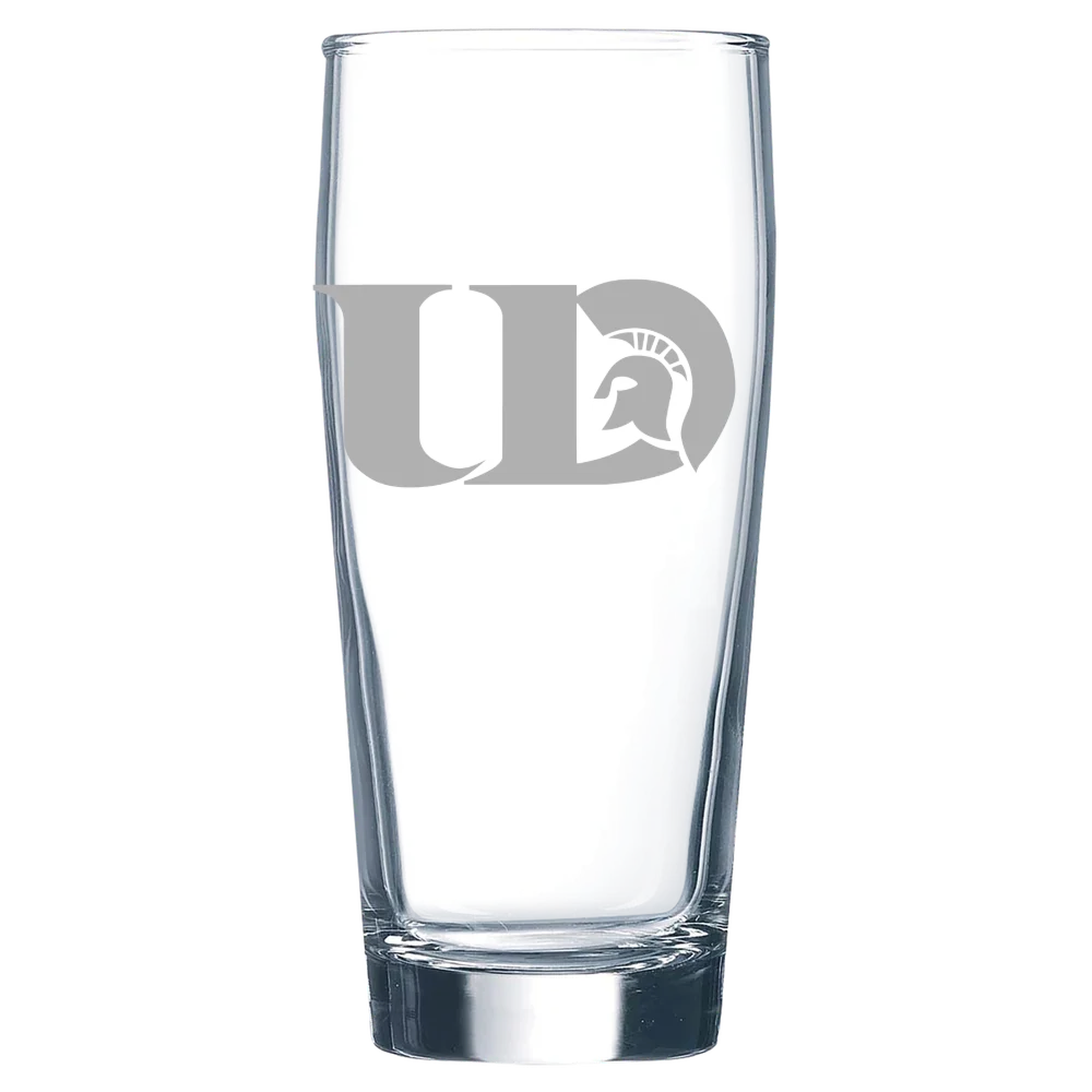 University of Dubuque Polar Camel 16 oz. Willi Becher Beer Glass