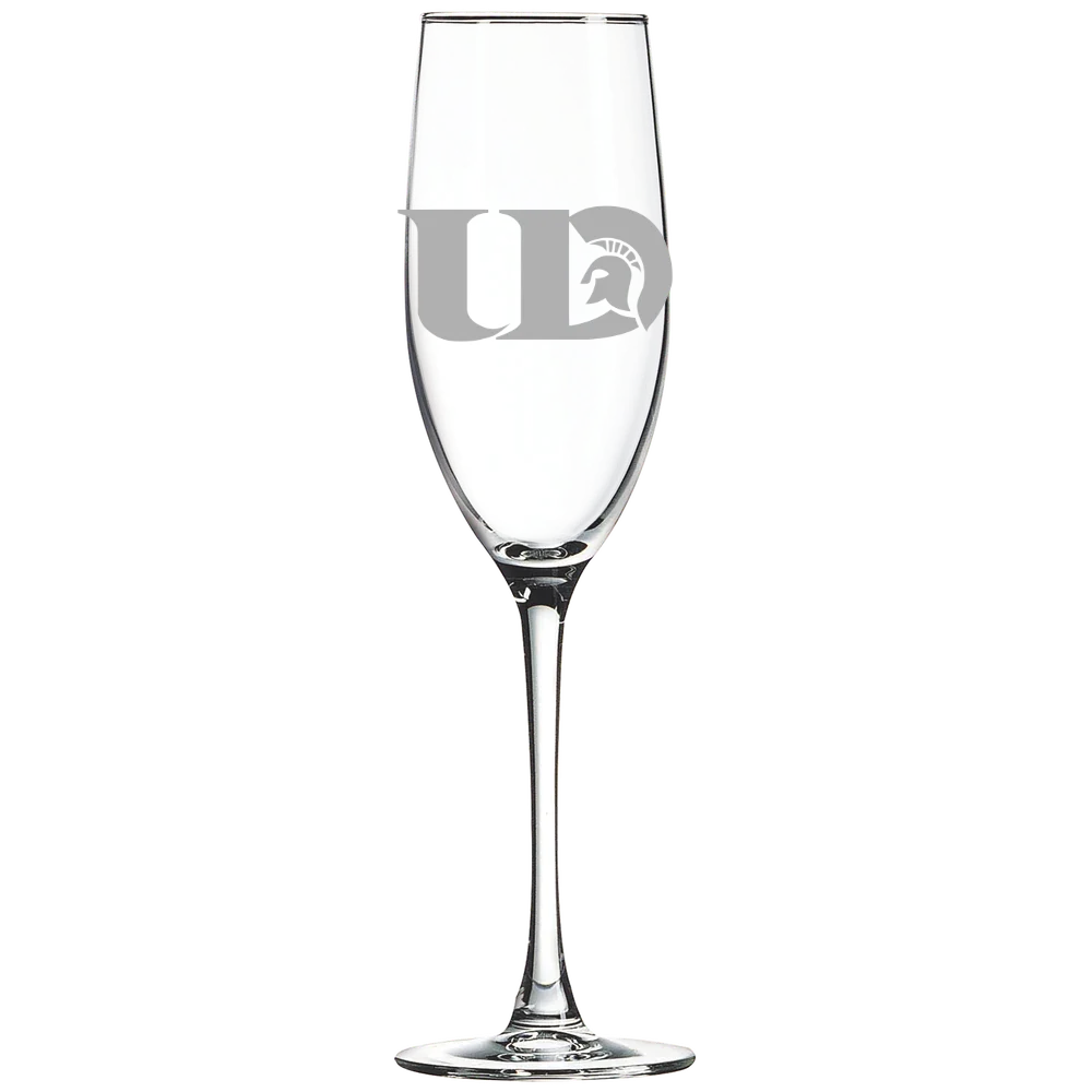 University of Dubuque Polar Camel 8 oz. Champagne Flute