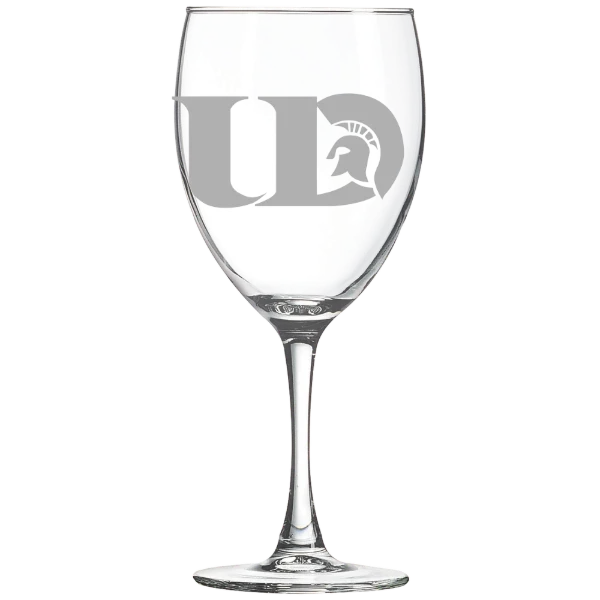 University of Dubuque Polar Camel 10 1/2 oz. Wine Glass