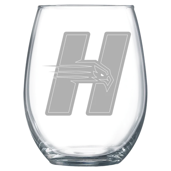 University of Hartford Polar Camel 15 oz. Stemless Wine Glass