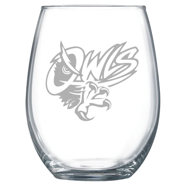 University of Maine at Presque Isle Polar Camel 15 oz. Stemless Wine Glass